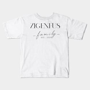 Zigenfus Family EST. 2020, Surname, Zigenfus Kids T-Shirt